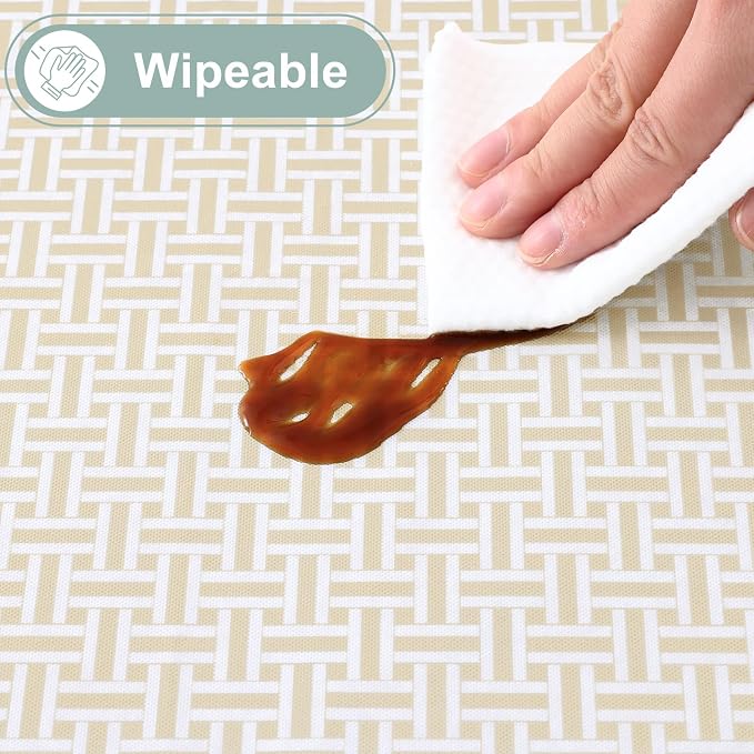 misaya Rectangle Waterproof Vinyl Table Cloth, Plastic Tablecloth - Image 5