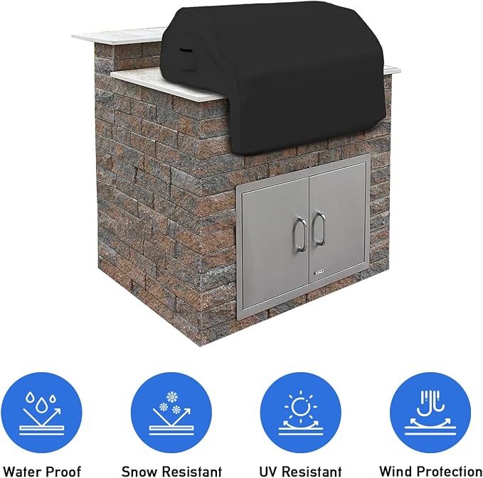 Covers & all Built-in Outdoor Grill Cover, Durable Heavy Duty 18 Oz Waterproof - Image 4