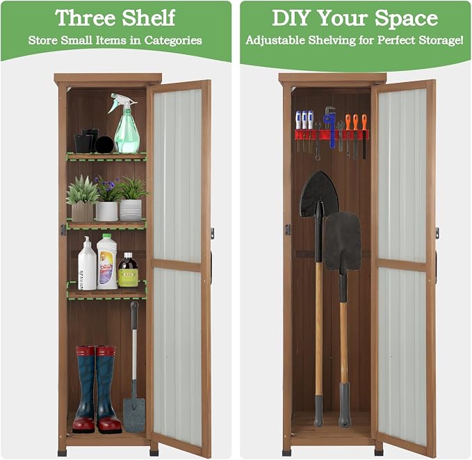PetsCosset 62" H Narrow Outdoor Storage Cabinet - Image 4