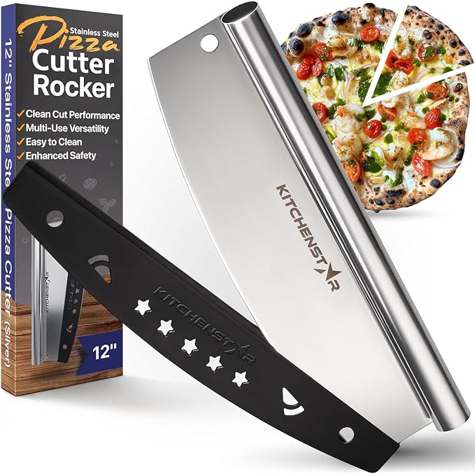 KitchenStar 12-Inch Pizza Cutter Rocker Blade by Kitchenstar