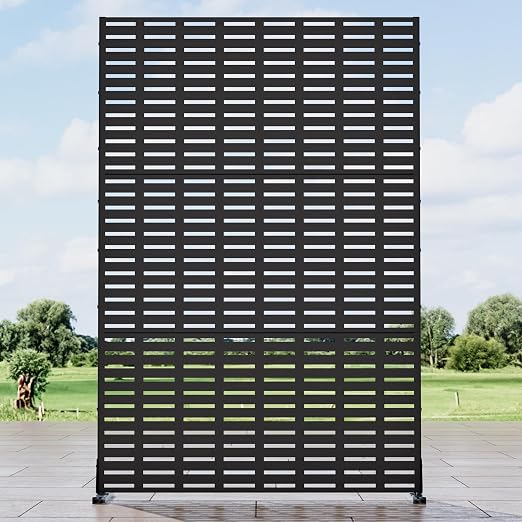 Casaphoria 72" H x 47" W Metal Outdoor Privacy Screen, Freestanding Decorative by Casaphoria
