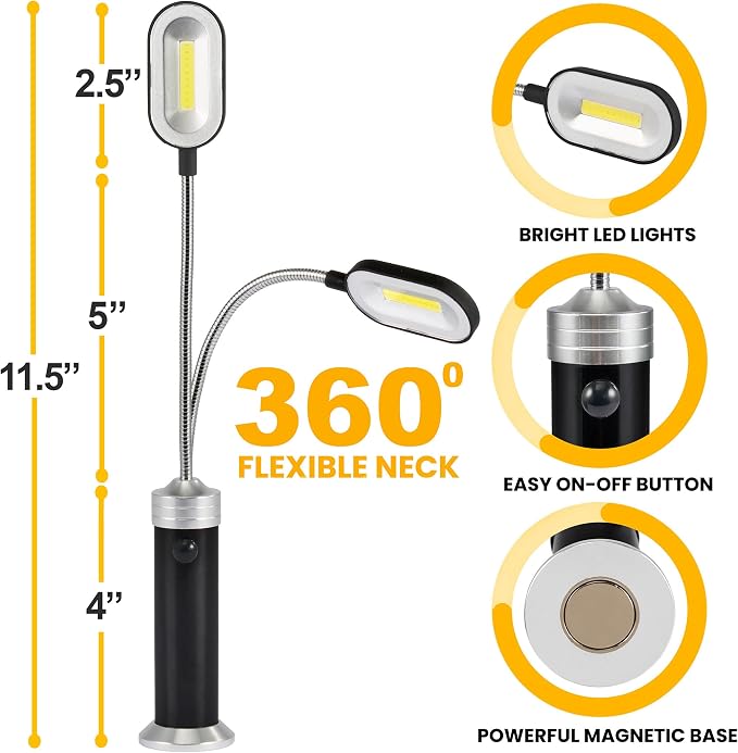 BBQ Grill Lights Magnetic Base Super-Bright LED Lights-360 Degree Flexible - Image 3