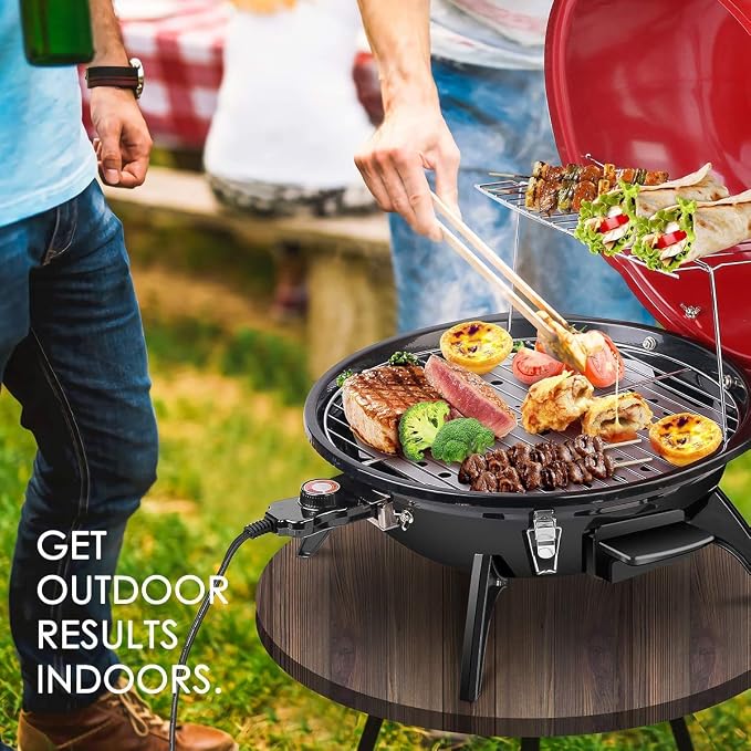 Electric BBQ Grill Techwood 15-Serving Indoor/Outdoor Electric Grill - Image 7