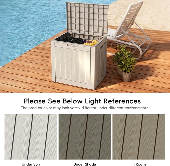 Mars Villa 31 Gallon Deck Box, Waterproof Weatherproof and UV Resistant Resin - Image 7