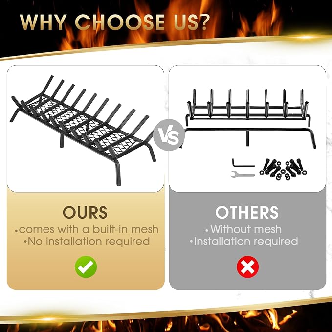 G GOOD GAIN Fireplace Grate - Image 8