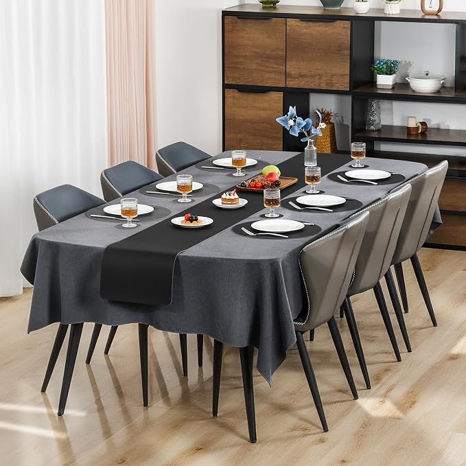 Myir JUN Round Placemats, Dual Sided Faux Leather Place Mats Set of 6 - Image 3