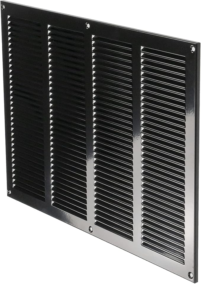 Repa Market Air Vent Cover 16x12 Inch Black Galvanized Steel Louvered Grill - Image 9