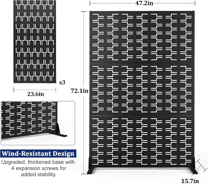 Outdoor Privacy Screen, Freestanding Privacy Fence Panels - Image 2