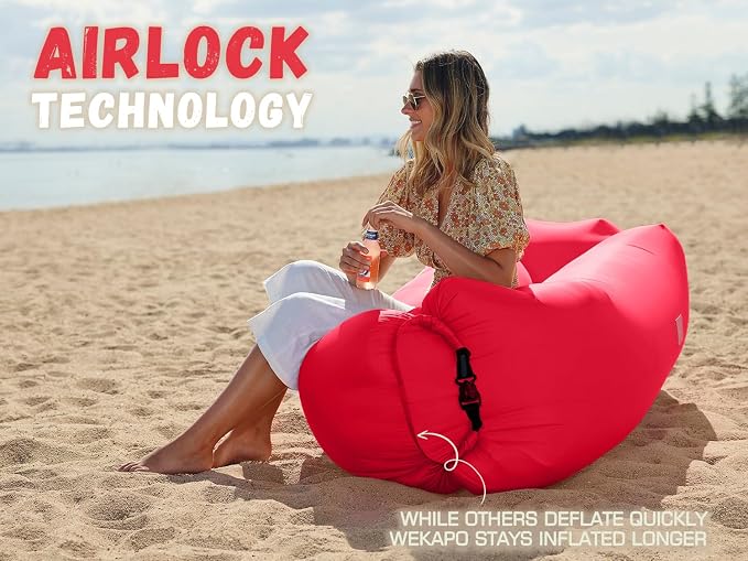 WEKAPO Inflatable Sun Lounger, Air Sofa, Waterproof and Leak-Proof, Picnics and - Image 5