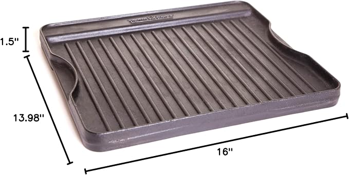 Camp Chef Reversible Pre-Seasoned Cast Iron Griddle, Cooking Surface 14 in. x 16 - Image 8