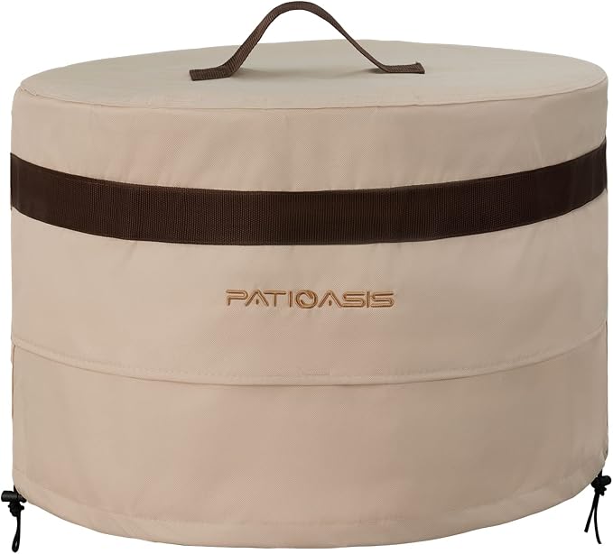 Waterproof Fire Pit Round Cover 22''D x 16''H Solo Stove Bonfire Shelter by PATIOASIS
