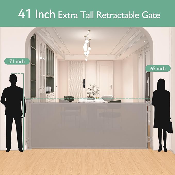 Momcozy Baby Gate 41'' Tall 118'' Wide 【Extra Wide】 - Image 2