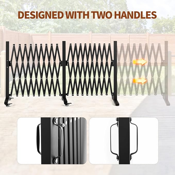 TECSPACE Aluminum Expandable Garden Fence, Portable Barricade Gate - Image 4
