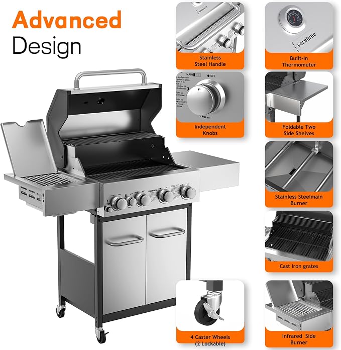 Veralune 4 Burner Gas Grill - Image 4