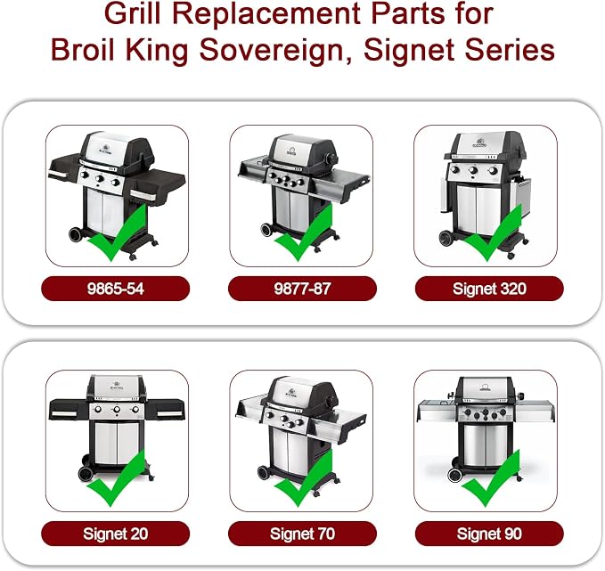 Hiorucet Grill Parts for Broil King 9468-54, Signet 20 320 40 70 90, Sovereign - Image 5