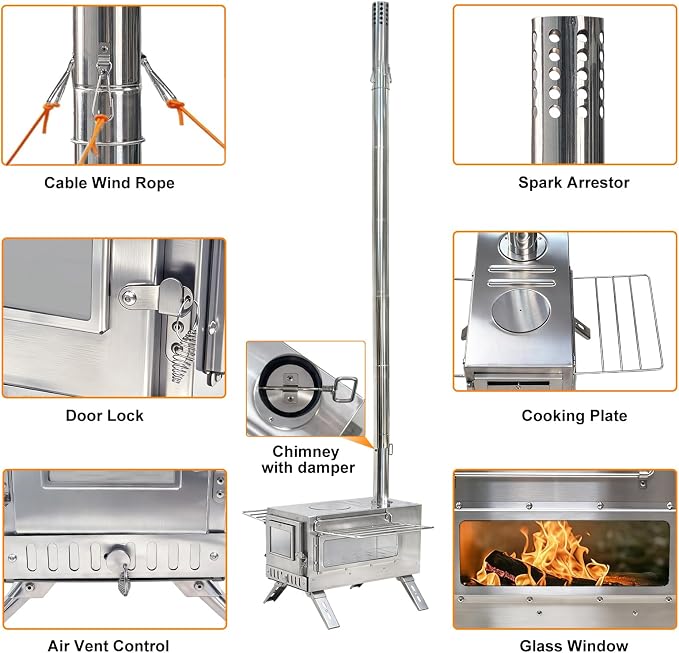 unho Outdoor Wood Burning Stove - Image 4