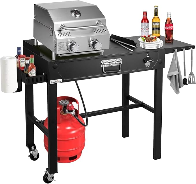 All-in-One Outdoor Grill Table by GrillsOutdoorCooking
