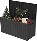 100 Gallon Resin Deck Box, Waterproof Outdoor Storage Box by Unknown