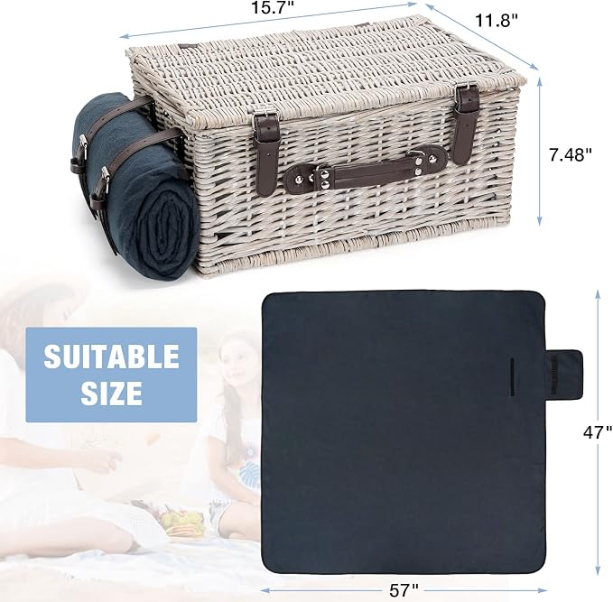 Picnic Basket Sets for 4 Persons - Image 2