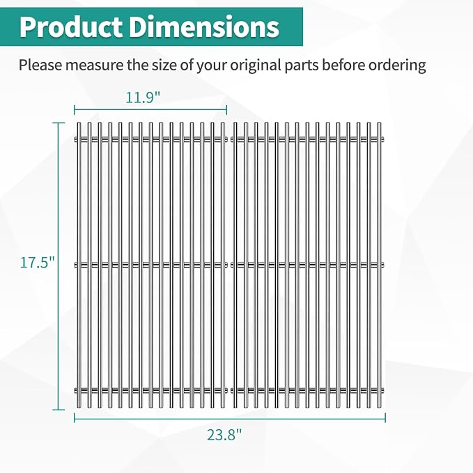 9MM 17.5" Stainless Steel Grill Grates - Image 2