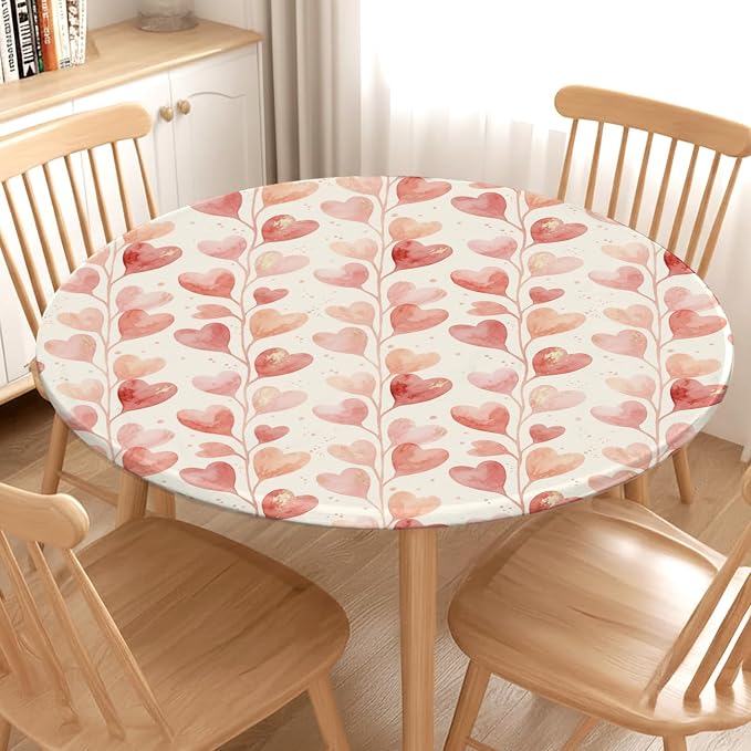 Valentines Day Round Fitted Tablecloth - Image 2