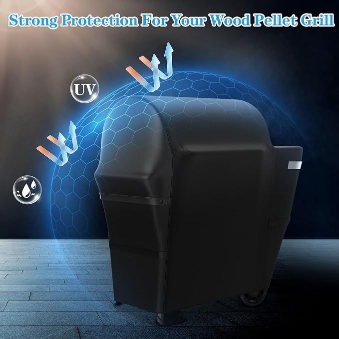 Utheer Grill Cover for Weber Searwood 600 Pellet Grill, Heavy Duty 600D - Image 6