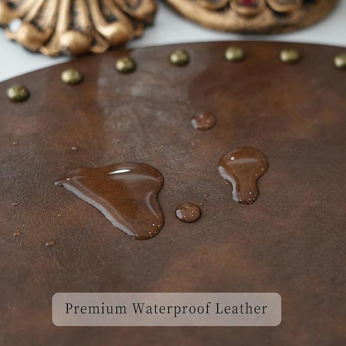 Round Placemats Set of 4, Waterproof Oilproof PU Place Mats, Heat Resistant - Image 5