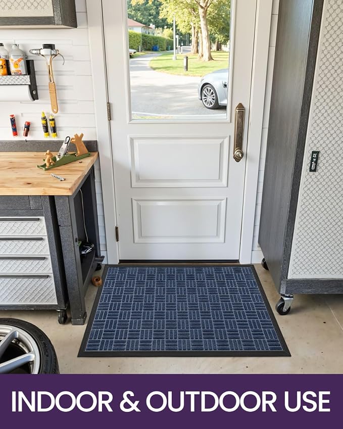 DEXI Front Door Mat Outside Entrance, Rubber Entry Doormat Heavy Duty, Welcome - Image 9