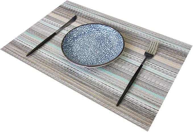 Colorful Placemats Set of 6, Non-Slip Heat-Insulation Table Placemats Easy to - Image 3