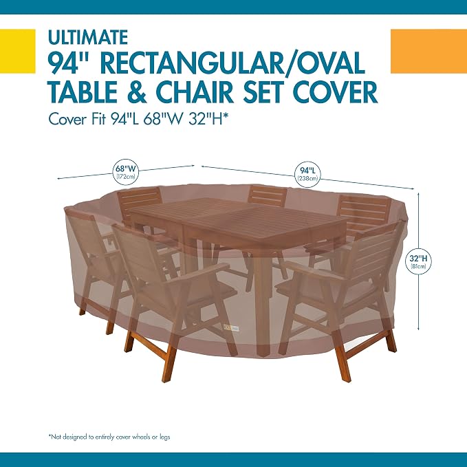 Duckcovers Ultimate Waterproof Rectangular/Oval Patio Table - Image 3
