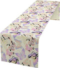 Music Butterfly Table Runner, Beautiful Musical Notes Spring Butterfly by Unknown
