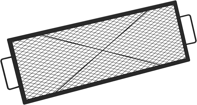 onlyfire Rectangle X-Marks Fire Pit Cooking Grate, Campfire Grill Grate by onlyfire