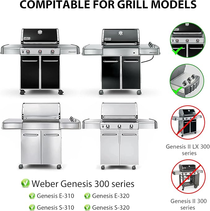 7524 Grill Grates Replacement for Weber Genesis 300 series, Genesis E310 E320 - Image 3