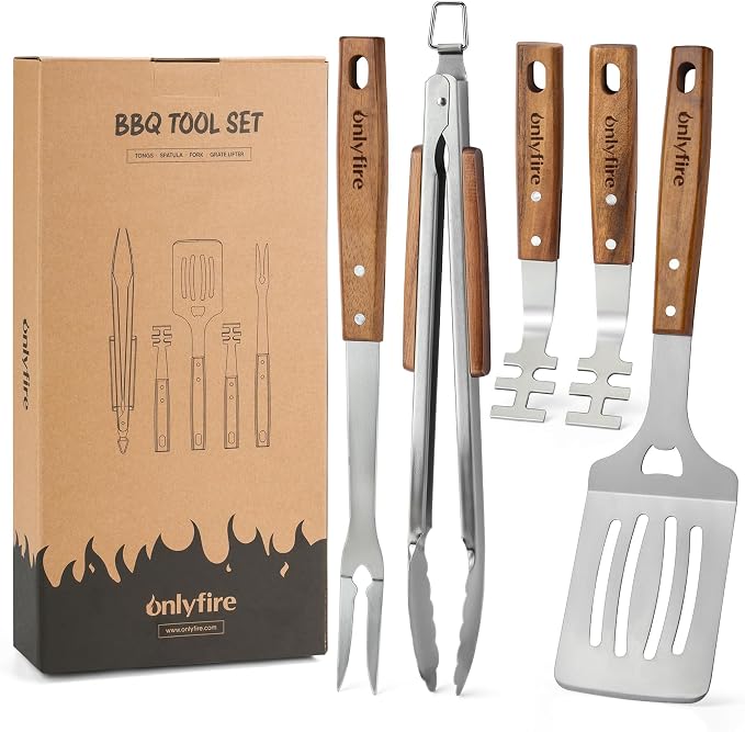 onlyfire 5PCS BBQ Tools, Heavy Duty Grill Kit by onlyfire