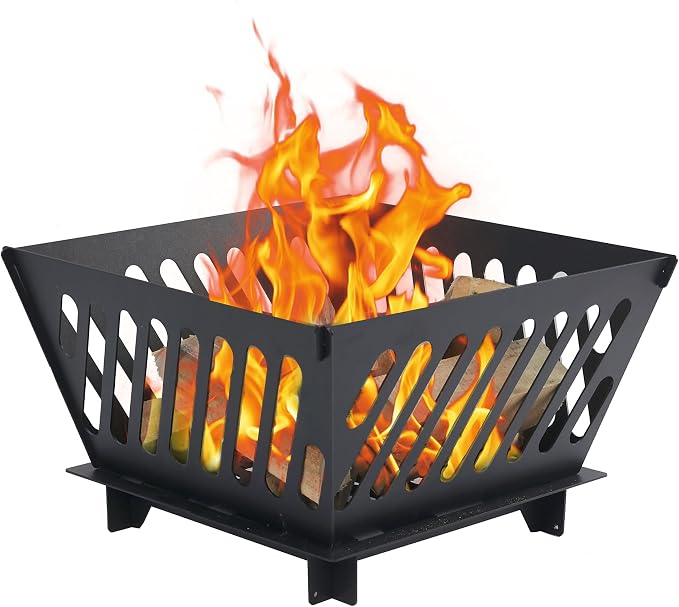 25 inch Portable Fire Pit for Outside Collapsible Plug Fire Pit Suitable for by LTSEAME