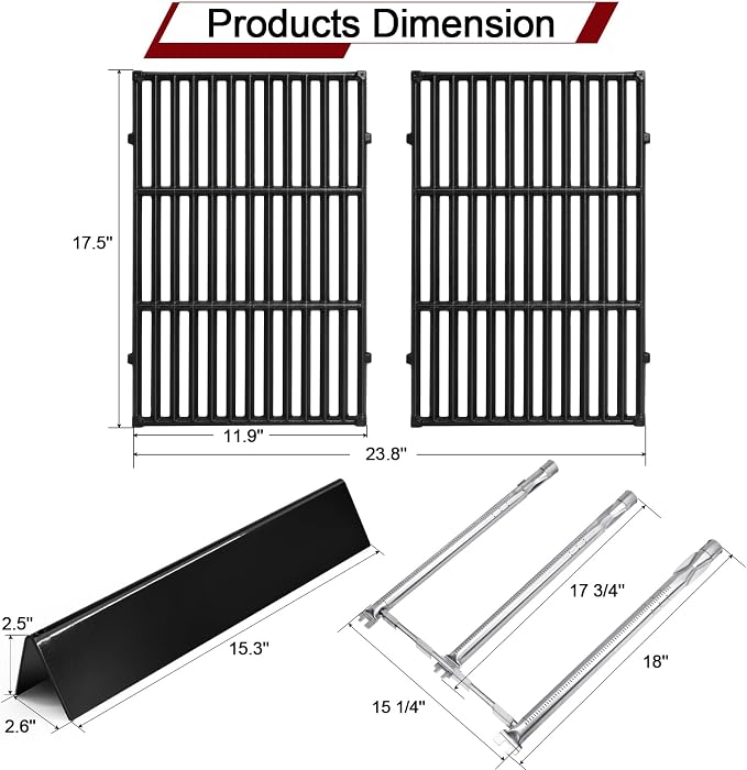 Hiorucet 7638 Grill Grates 7636 Flavorizer Bars 69787 Grill Burners - Image 2