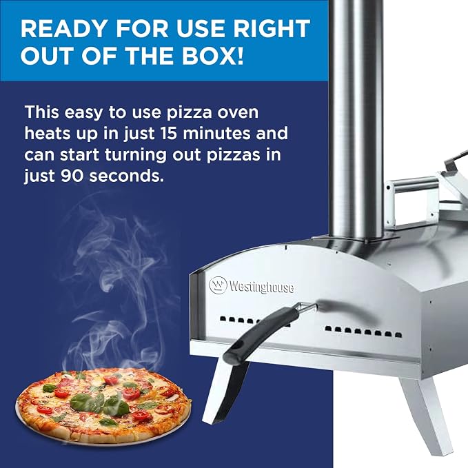 Westinghouse Wood Pellet Artisan Outdoor Pizza Oven -Stainless Steel Portable - Image 3