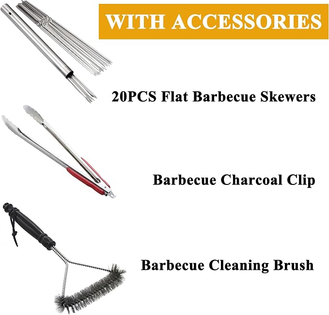 WILLBBQ Charcoal Grills Commercial Quality Portable Multiple Size Hibachi BBQ - Image 4