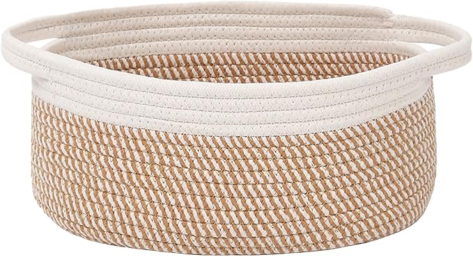 Woven Basket, Small Rope Storage Bin by JMvicyroam