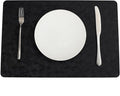Vinyl Placemats Set of 12 Faux Leather 100% Waterproof Wipeable Washable Place by Uolr