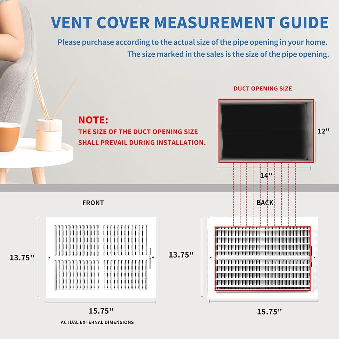 14x12 Vent Register, Vent Covers - Image 6