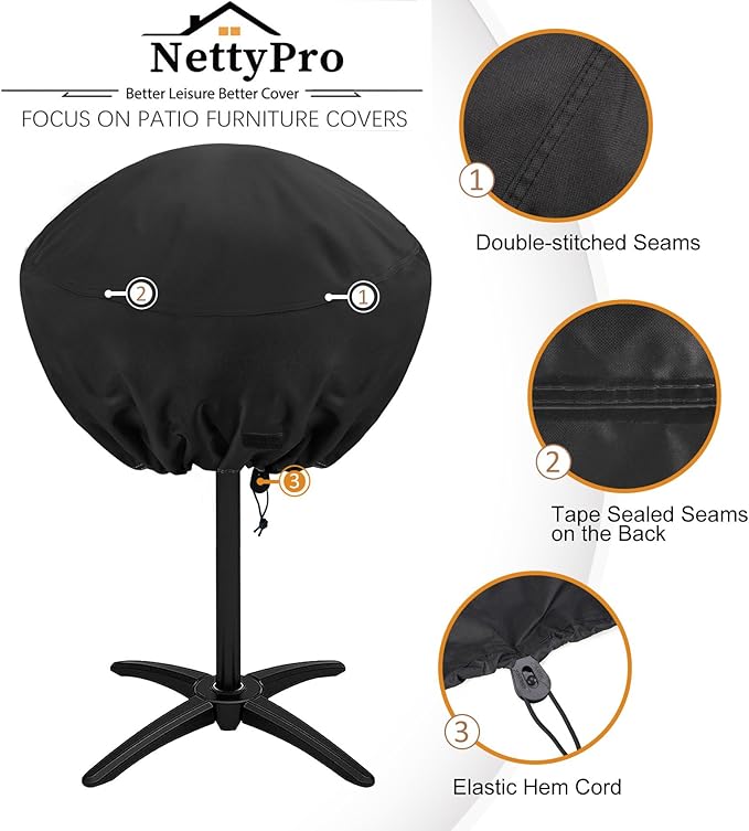 NettyPro Grill Cover for George Foreman, Waterproof Heavy Duty Outdoor Indoor - Image 4
