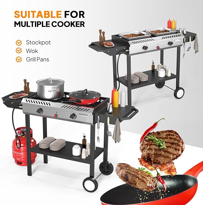 Bonnlo 2 Burner Propane Gas Burner - Image 4