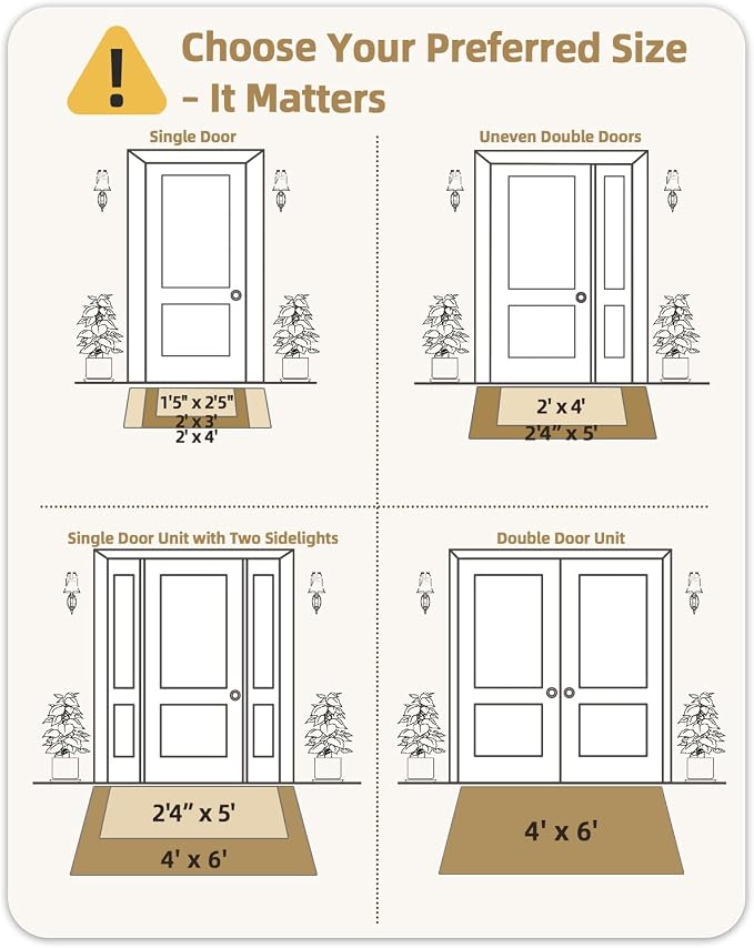 Color&Geometry Front Door Mat Outside Entrance, Heavy Duty Non Slip Low Profile - Image 2
