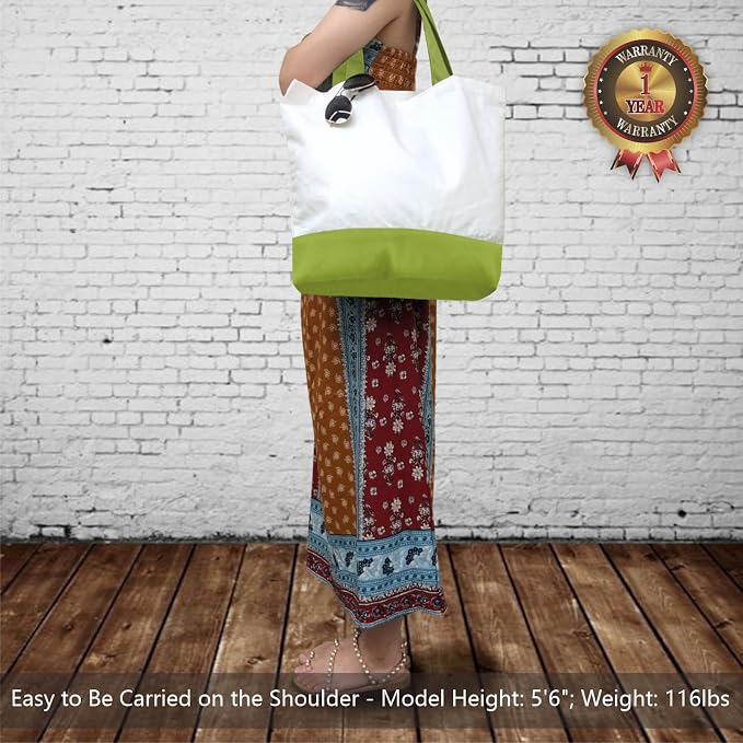 TOPDesign 1-Pack Super Strong Large 12oz Cotton Canvas Tote Bag, Reusable - Image 2