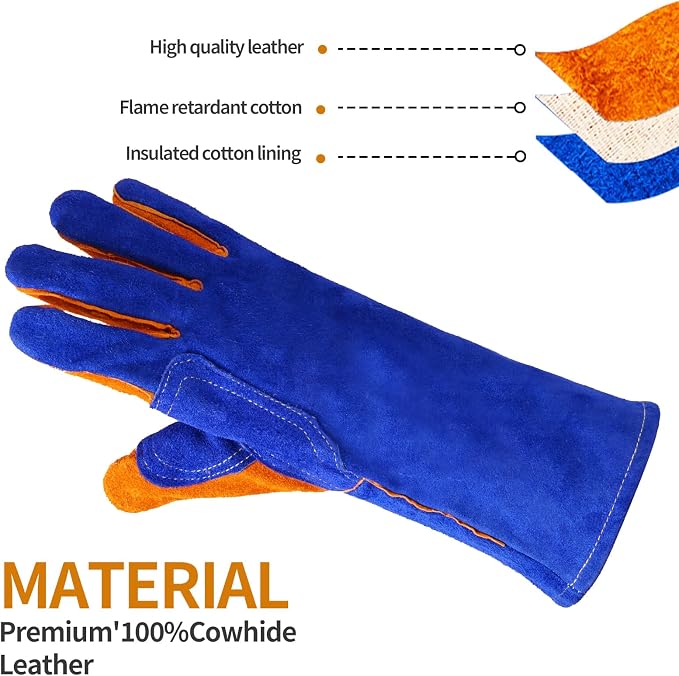 Leather Welding Gloves - Image 3