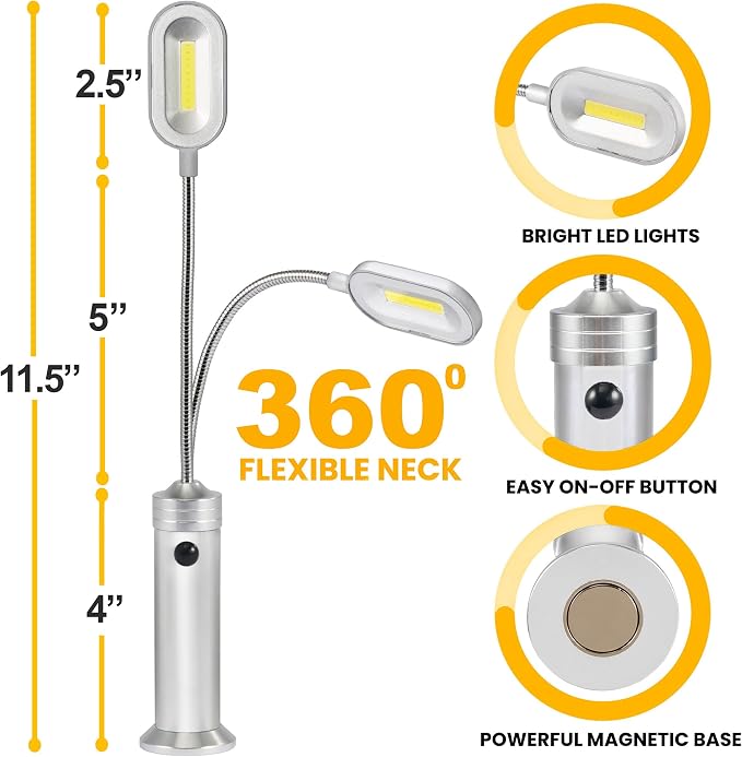 BBQ Grill Lights Magnetic Base Super-Bright LED Lights-360 Degree Flexible - Image 3