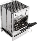 REDCAMP Wood Burning Folding Camp Stove Stainless Steel Grid, Portable by REDCAMP