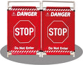 Safety Caution Barricade 2Panels Foldable Security Signs by LTCANOPY