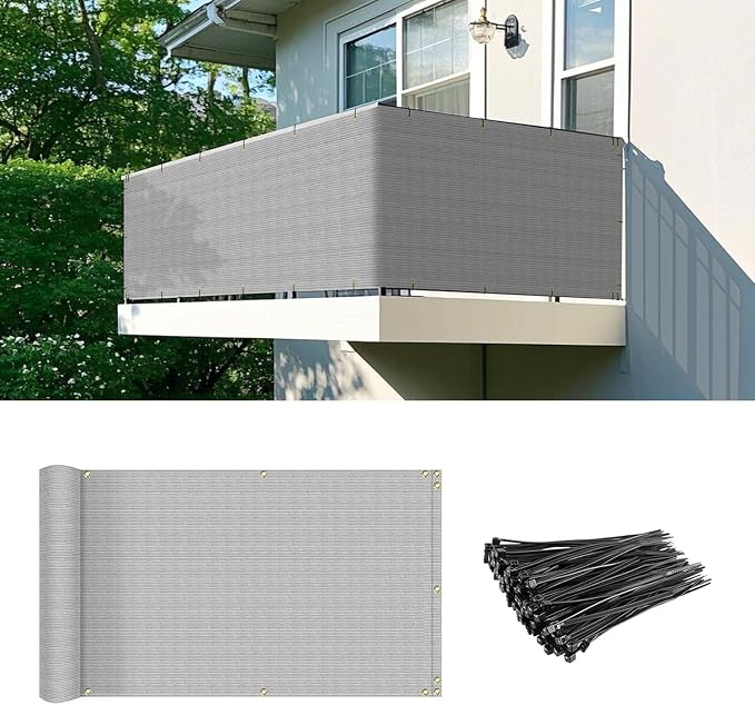 2.5' x 89' Balcony Privacy Screen Fence Cover by Unknown